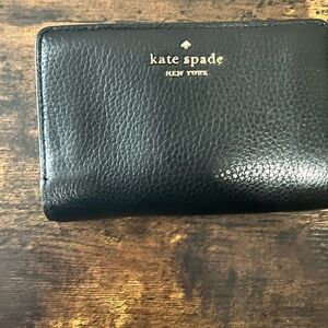 Kate Spade Black Textured Wallet